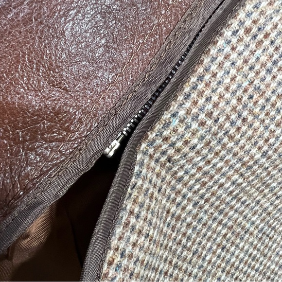 VINTAGE CABRETTA GRAIS Angel Skin 40 Men's Smooth Brown Leather Blazer Coat - Picture 5 of 10